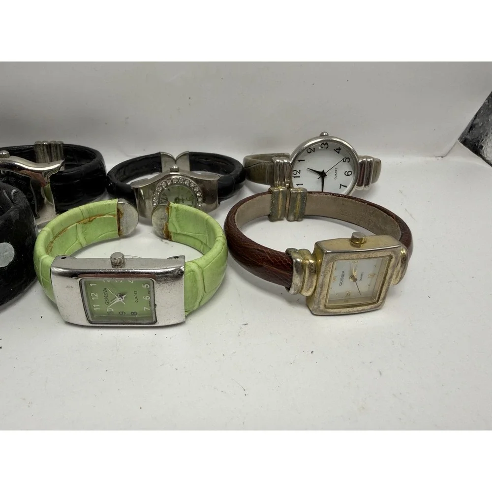 Mixed Brands Cuff Bangle Bracelet Watches Lot Of 20 Mixed Materials